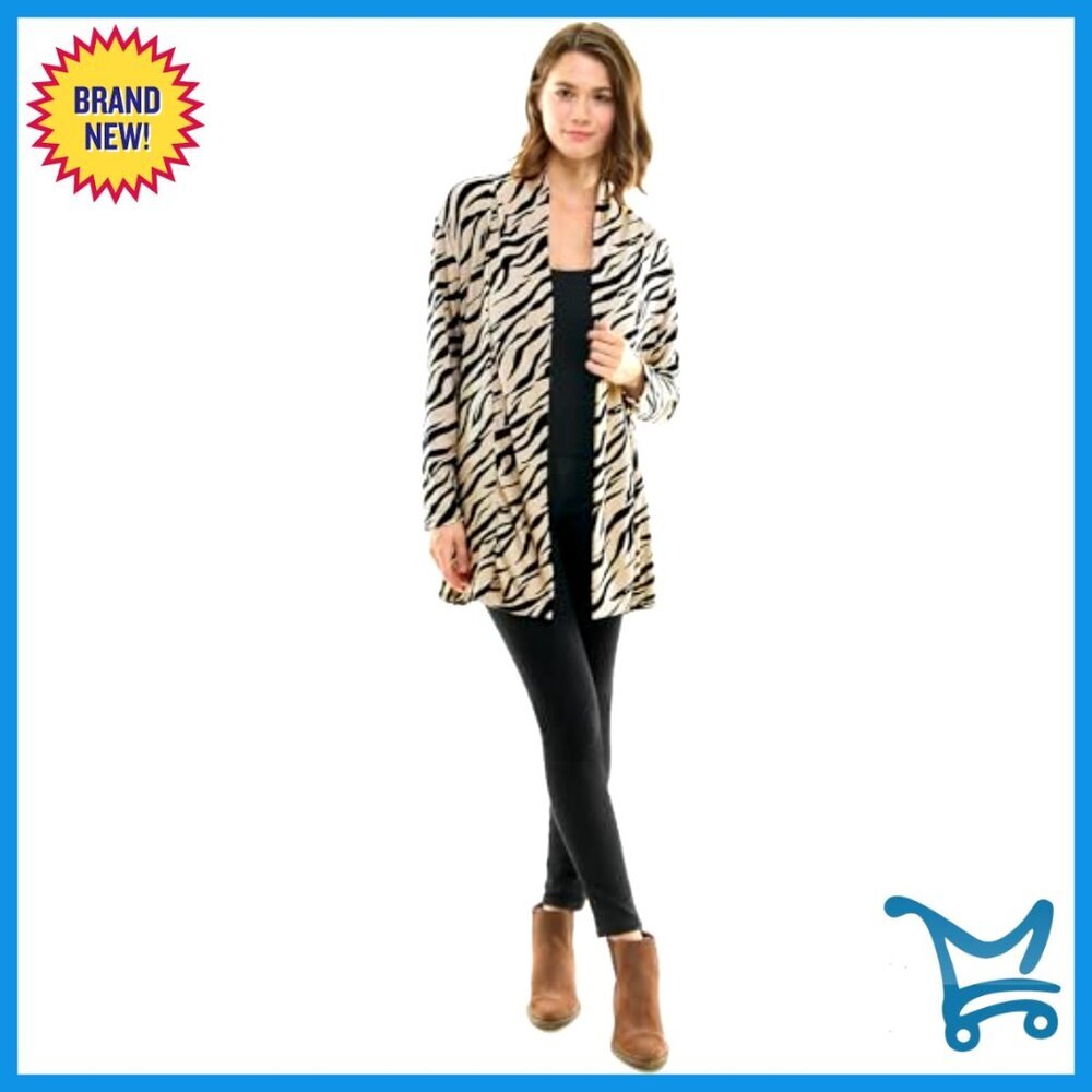 Lightweight Open Front Cardigan with Pockets, Formal Kimono Duster Sweater - Picture 6 of 7